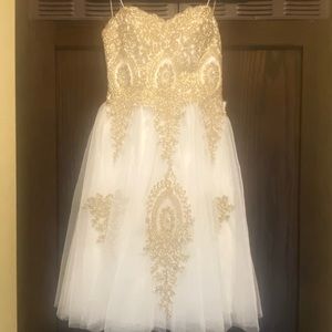 Cute white & Gold Dress!!